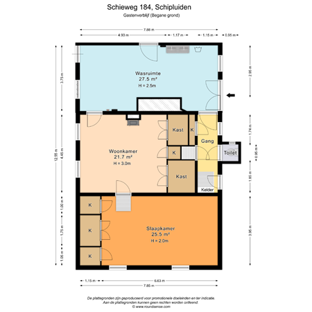 Floorplan - Schieweg 184, 2636 KA Schipluiden