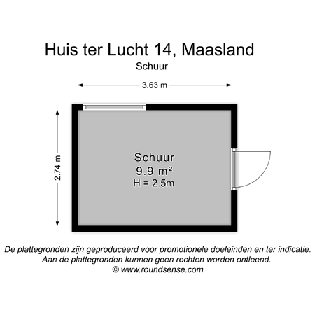 Floorplan - Huis Ter Lucht 14, 3155 EB Maasland