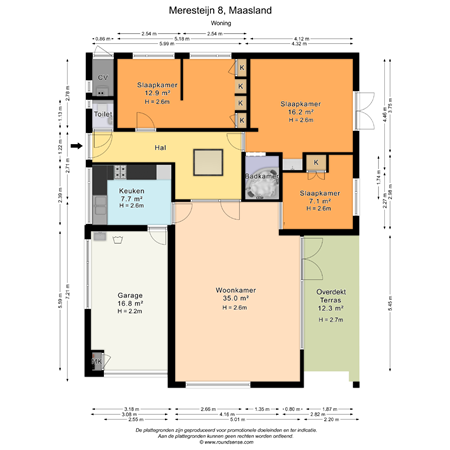 Floorplan - Meresteijn 8, 3155 XK Maasland