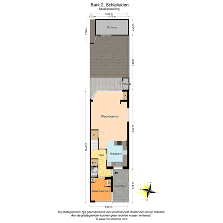 Floorplan - Bark 2, 2636 DD Schipluiden