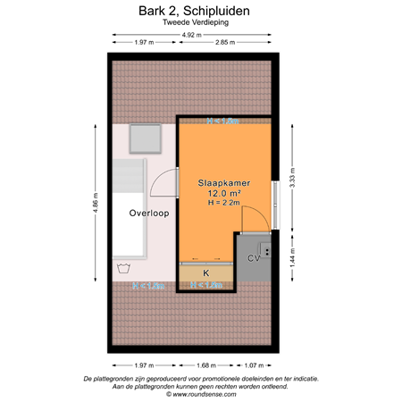 Floorplan - Bark 2, 2636 DD Schipluiden