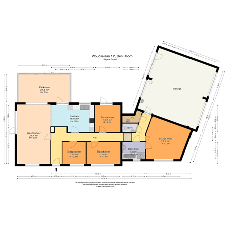 Floorplan - Woudselaan 17, 2635 CH Den Hoorn