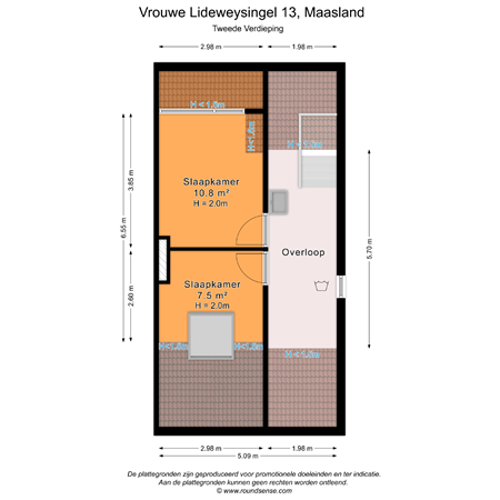 Floorplan - Vrouwe Lideweysingel 13, 3155 VV Maasland