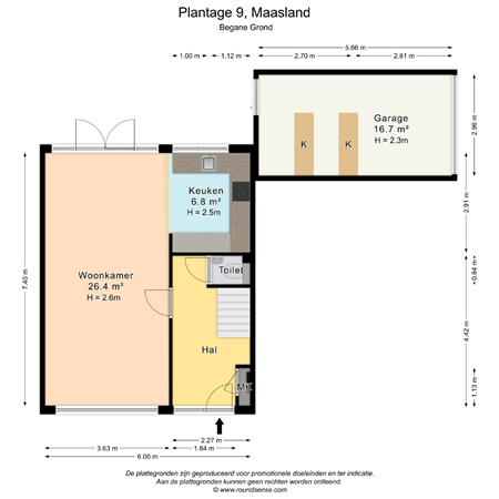 Floorplan - Plantage 9, 3155 AW Maasland