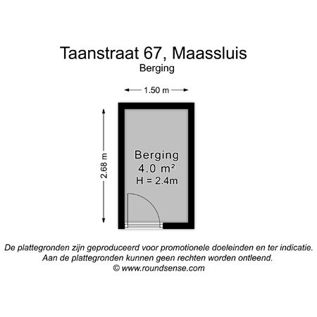 Floorplan - Taanstraat 67, 3143 BG Maassluis