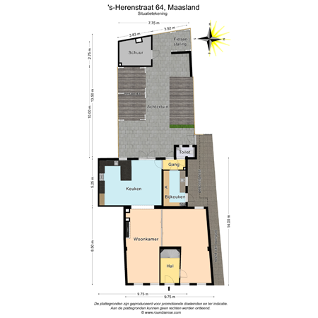 Floorplan - 's-Herenstraat 64, 3155 SL Maasland