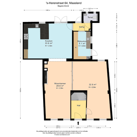 Floorplan - 's-Herenstraat 64, 3155 SL Maasland