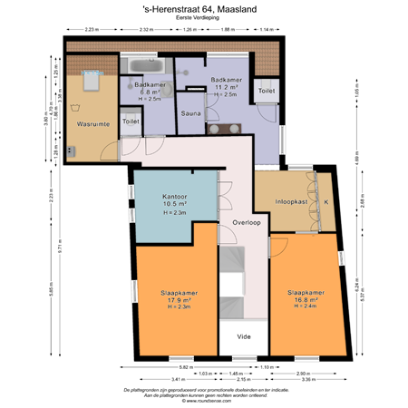 Floorplan - 's-Herenstraat 64, 3155 SL Maasland