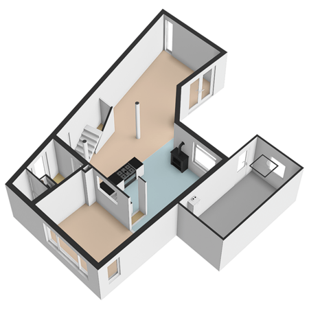 Floorplan - Huis te Veldelaan 26, 3155 SE Maasland