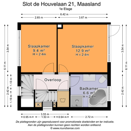 Floorplan - Slot de Houvelaan 21, 3155 VR Maasland