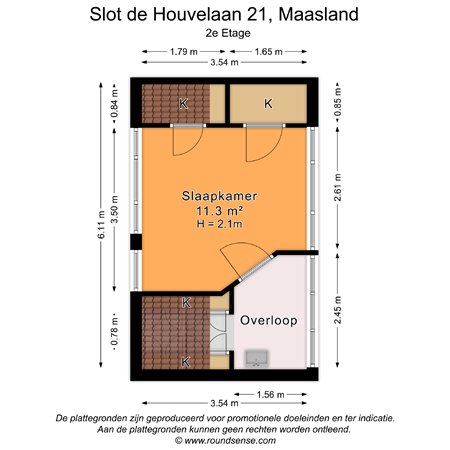 Floorplan - Slot de Houvelaan 21, 3155 VR Maasland