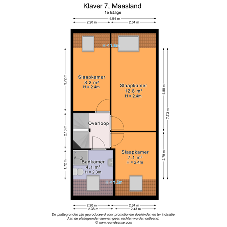 Floorplan - Klaver 7, 3155 WG Maasland