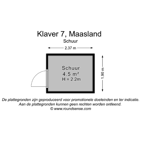 Floorplan - Klaver 7, 3155 WG Maasland