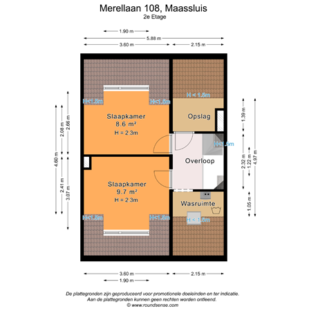 Floorplan - Merellaan 108, 3145 XG Maassluis