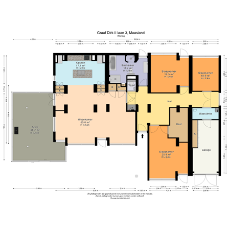 Floorplan - Graaf Dirk Ii Laan 3, 3155 VB Maasland