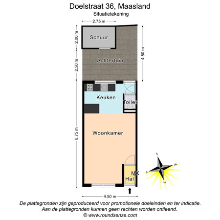 Floorplan - Doelstraat 36, 3155 AH Maasland