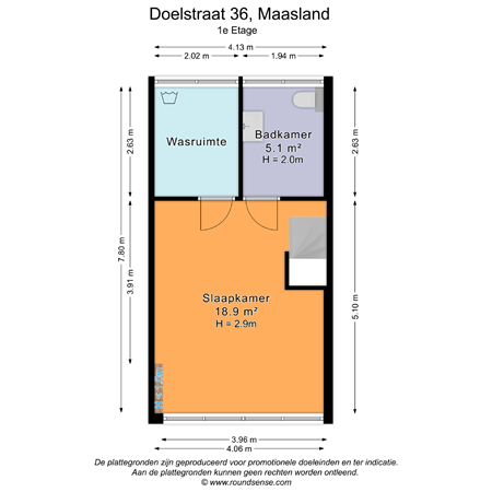 Floorplan - Doelstraat 36, 3155 AH Maasland