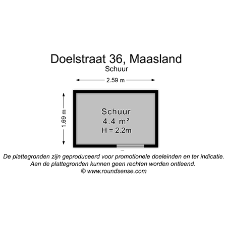 Floorplan - Doelstraat 36, 3155 AH Maasland