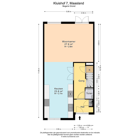 Floorplan - Kluishof 7, 3155 GG Maasland