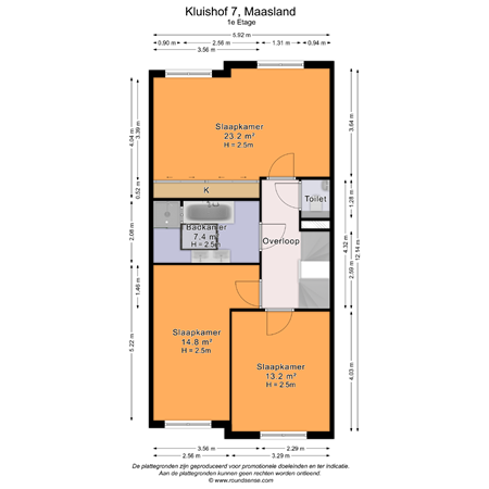 Floorplan - Kluishof 7, 3155 GG Maasland