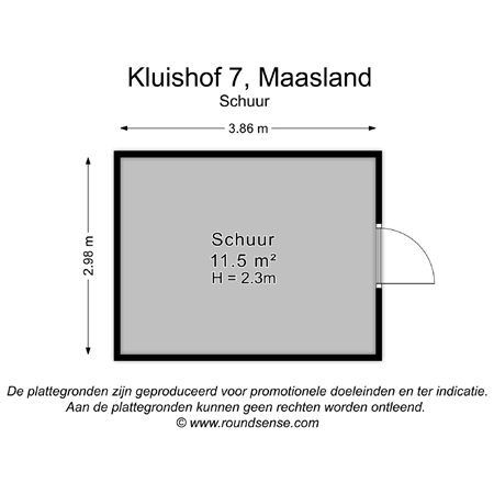 Floorplan - Kluishof 7, 3155 GG Maasland