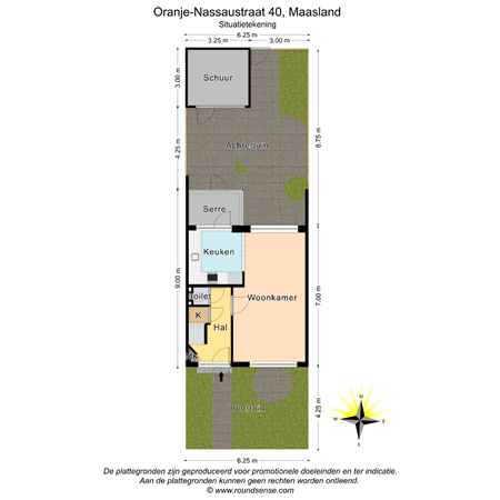 Floorplan - Oranje-Nassaustraat 40, 3155 VJ Maasland