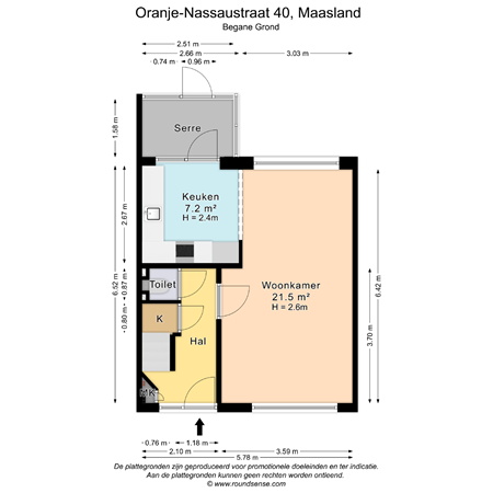 Floorplan - Oranje-Nassaustraat 40, 3155 VJ Maasland