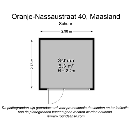 Floorplan - Oranje-Nassaustraat 40, 3155 VJ Maasland