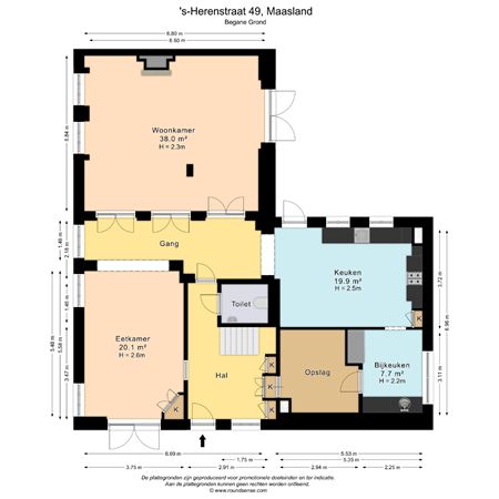 Floorplan - 's-Herenstraat 49, 3155 SK Maasland