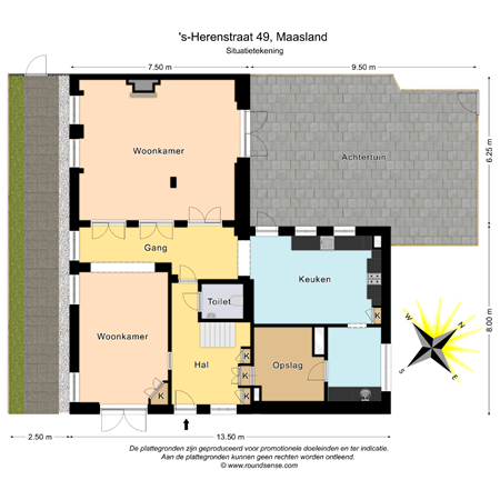 Floorplan - 's-Herenstraat 49, 3155 SK Maasland