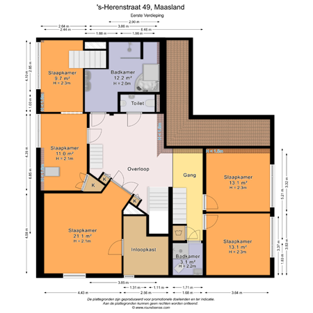 Floorplan - 's-Herenstraat 49, 3155 SK Maasland