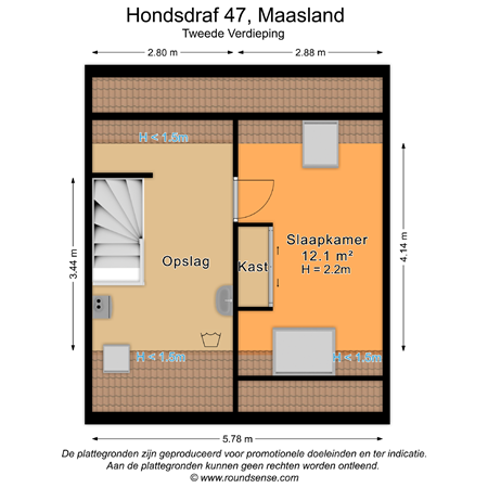 Floorplan - Hondsdraf 47, 3155 WD Maasland