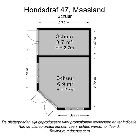 Floorplan - Hondsdraf 47, 3155 WD Maasland