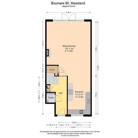 Floorplan - Boumare 80, 3155 PB Maasland
