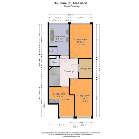Floorplan - Boumare 80, 3155 PB Maasland