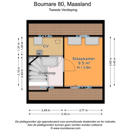 Floorplan - Boumare 80, 3155 PB Maasland