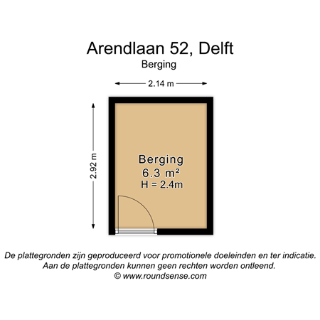 Floorplan - Arendlaan 52, 2623 JZ Delft