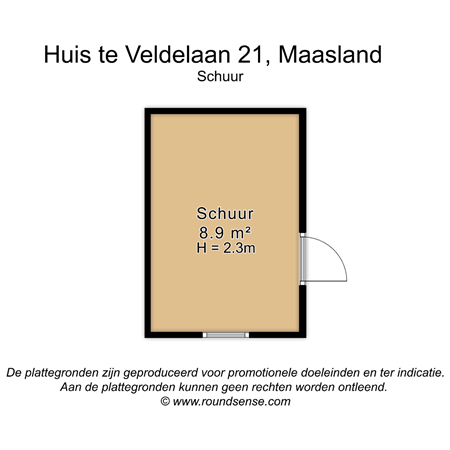 Floorplan - Huis te Veldelaan 21, 3155 SB Maasland