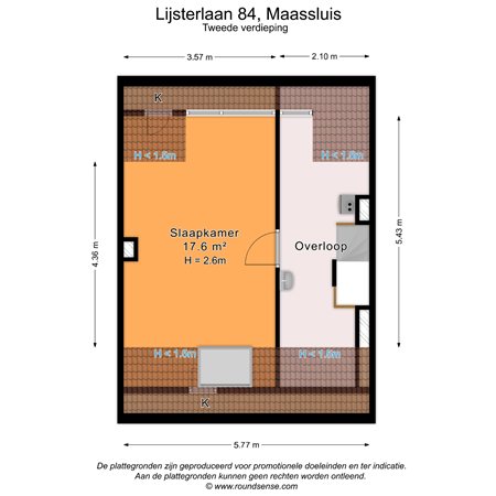 Floorplan - Lijsterlaan 84, 3145 VK Maassluis