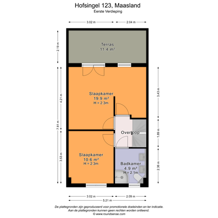 Floorplan - Hofsingel 123, 3155 AL Maasland