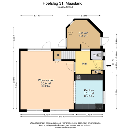 Floorplan - Hoefslag 31, 3155 BZ Maasland