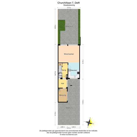 Floorplan - Churchilllaan 7, 2625 GS Delft