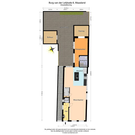 Floorplan - Burg van der Lelijkade 6, 3155 AB Maasland