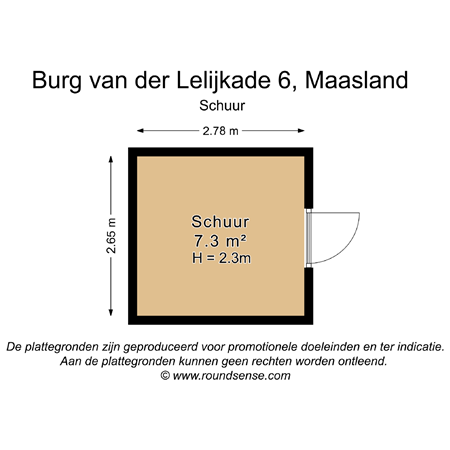 Floorplan - Burg van der Lelijkade 6, 3155 AB Maasland