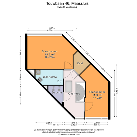 Floorplan - Touwbaan 46, 3142 BV Maassluis