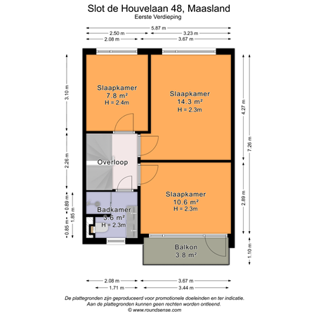 Floorplan - Slot de Houvelaan 48, 3155 VT Maasland