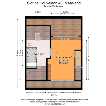 Floorplan - Slot de Houvelaan 48, 3155 VT Maasland