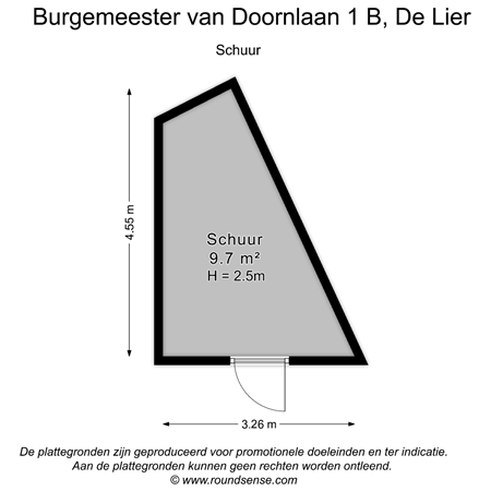 Floorplan - Burgemeester van Doornlaan 1B, 2678 KA De Lier