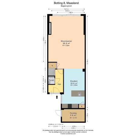 Floorplan - Botting 8, 3155 BW Maasland