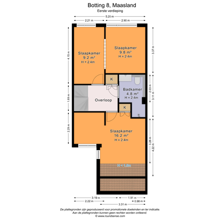 Floorplan - Botting 8, 3155 BW Maasland